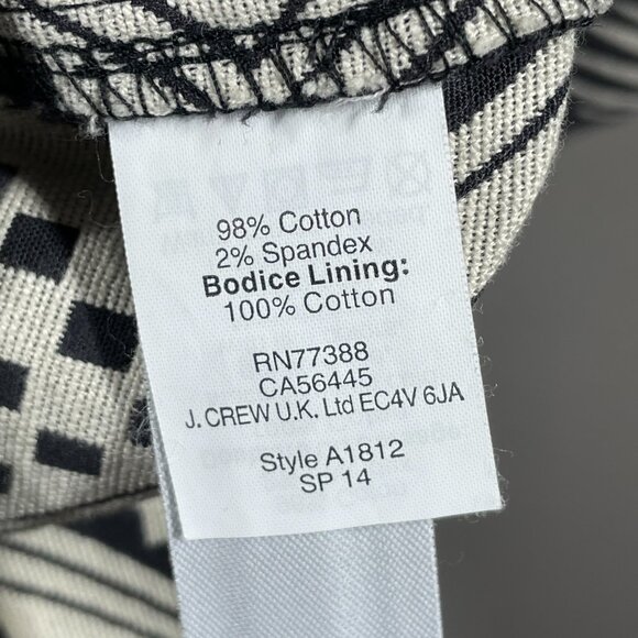 NEW J Crew Dress Womens 2 black aztec western sheath preppy classic - Picture 7 of 11